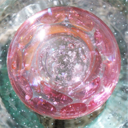 Memorial Globe "Pink Petals" Solid Glass Memorial Keepsake for a Loved One Pet Memorials Rainbow Bridge Starry Night Glass Art