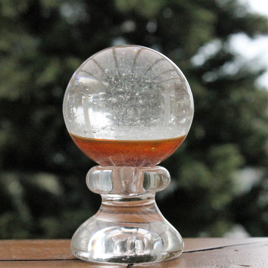 Solid Glass "Snow Globe" Memorial Sympathy Keepsake Globe Display Memorial Ashes to Art Rainbow Bridge Keepsake Memorial Gift Keepsake