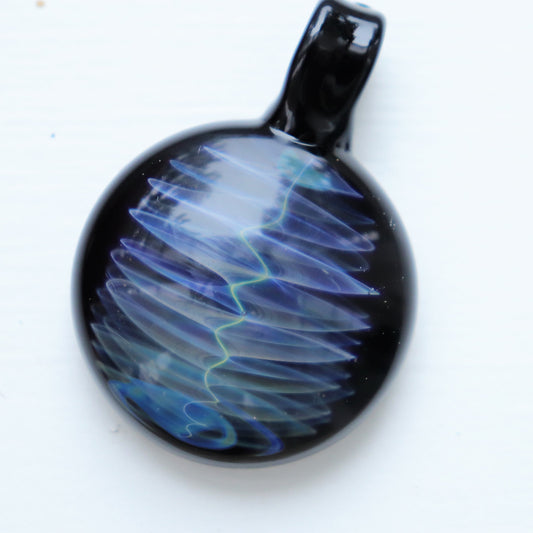Glass "Midnight Heartbeat" Memorial Pendant Sympathy Gift Cremation Custom Glass Pendant Memorial Necklace Pendant Ashes Urn