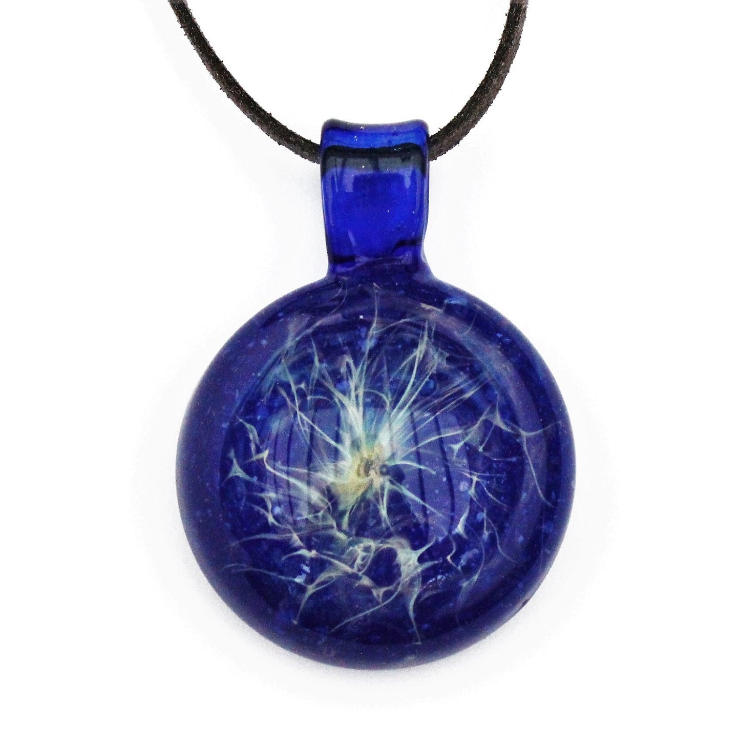 Memorial Pendant "Energy Burst" Cremation Necklace Handmade Jewelry Keepsake Cremation Ash Pet Memorial Ashes into Glass Pendant