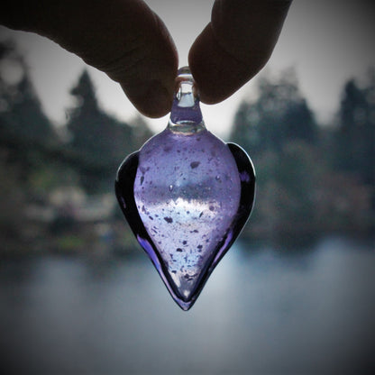 Shimmering Teardrop Simple Glass Memorial Pendant Art Memorial Urn Necklace Ashes Holder Teardrop Cremation Jewelry Glass Keepsake Pendant