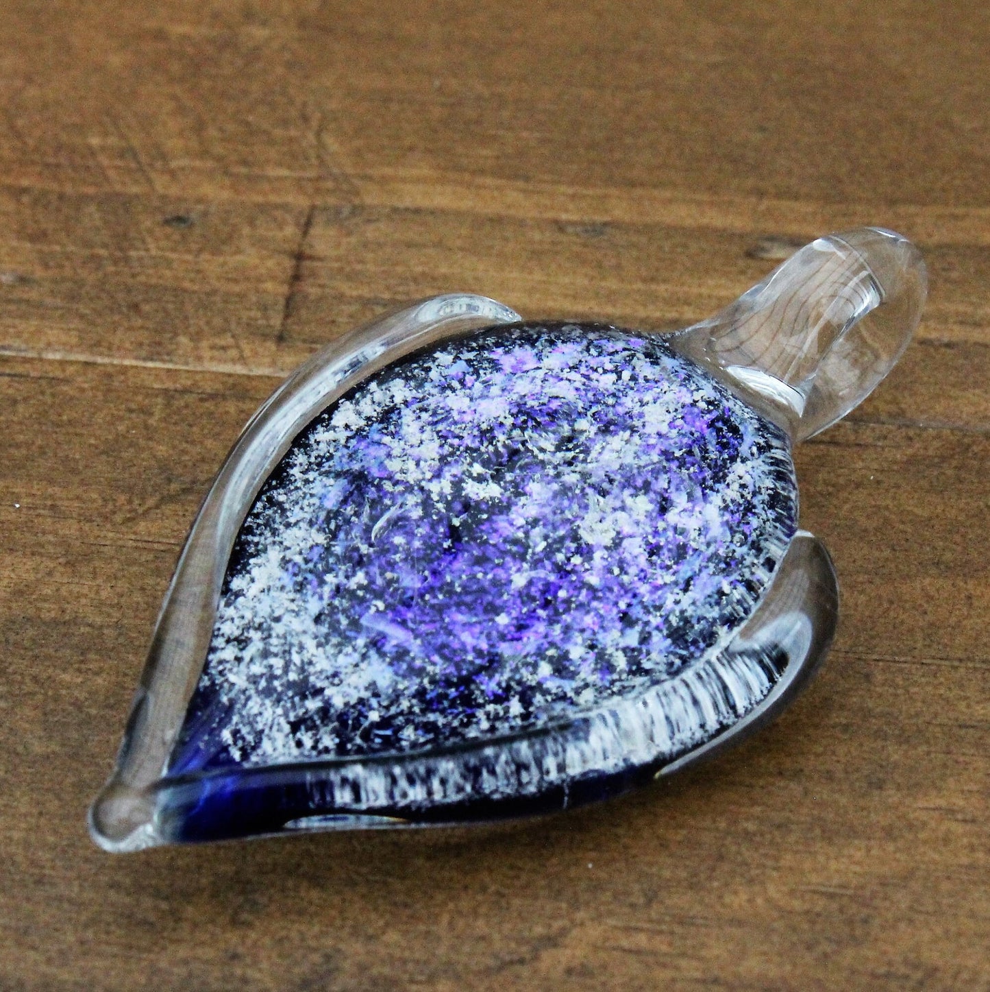 Shimmering Teardrop Simple Glass Memorial Pendant Art Memorial Urn Necklace Ashes Holder Teardrop Cremation Jewelry Glass Keepsake Pendant