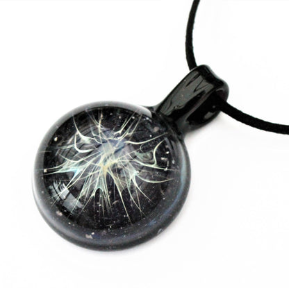 Memorial Pendant "Energy Burst" Cremation Necklace Handmade Jewelry Keepsake Cremation Ash Pet Memorial Ashes into Glass Pendant