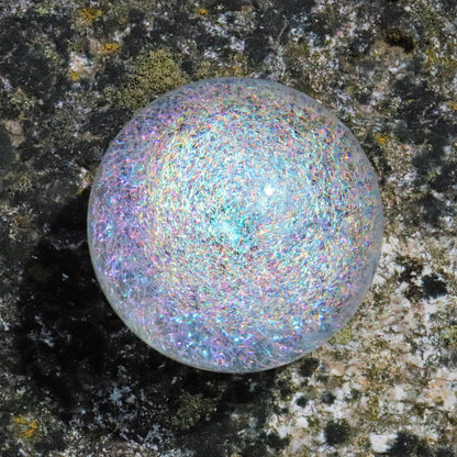 Memorial Globe "Rainbow Sparkle" Memorial Art Sympathy Gift Memorial Keepsake Pet Loss Cremation Urns Starry Night Glass Art