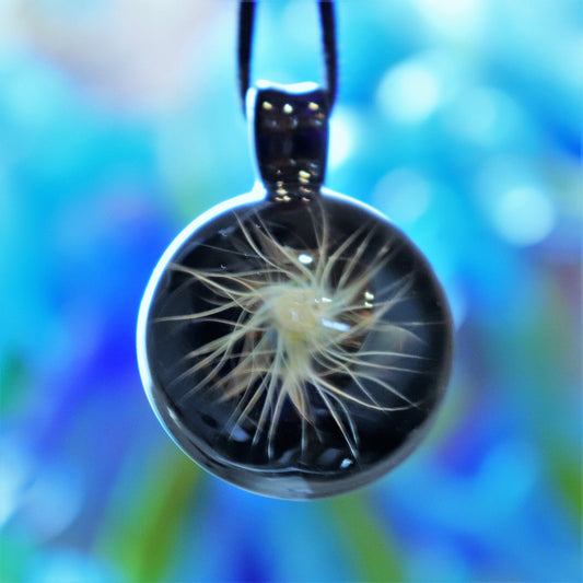 Memorial Pendant "Energy Burst" Cremation Necklace Handmade Jewelry Keepsake Cremation Ash Pet Memorial Ashes into Glass Pendant