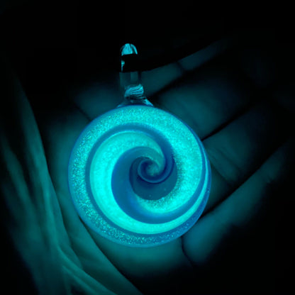 Glass Memorial Pendant "Celestial Sky" Glow in the Dark Glowing Celestial Memorial Pendant Handmade Glass Pendant Keepsake Memorial Arts