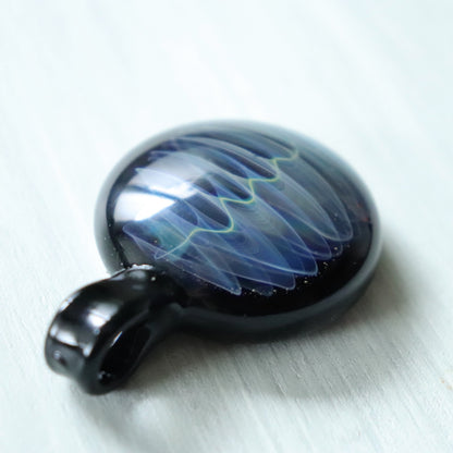 Glass "Midnight Heartbeat" Memorial Pendant Sympathy Gift Cremation Custom Glass Pendant Memorial Necklace Pendant Ashes Urn