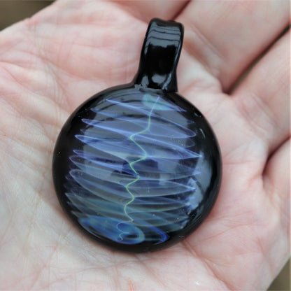 Glass "Midnight Heartbeat" Memorial Pendant Sympathy Gift Cremation Custom Glass Pendant Memorial Necklace Pendant Ashes Urn