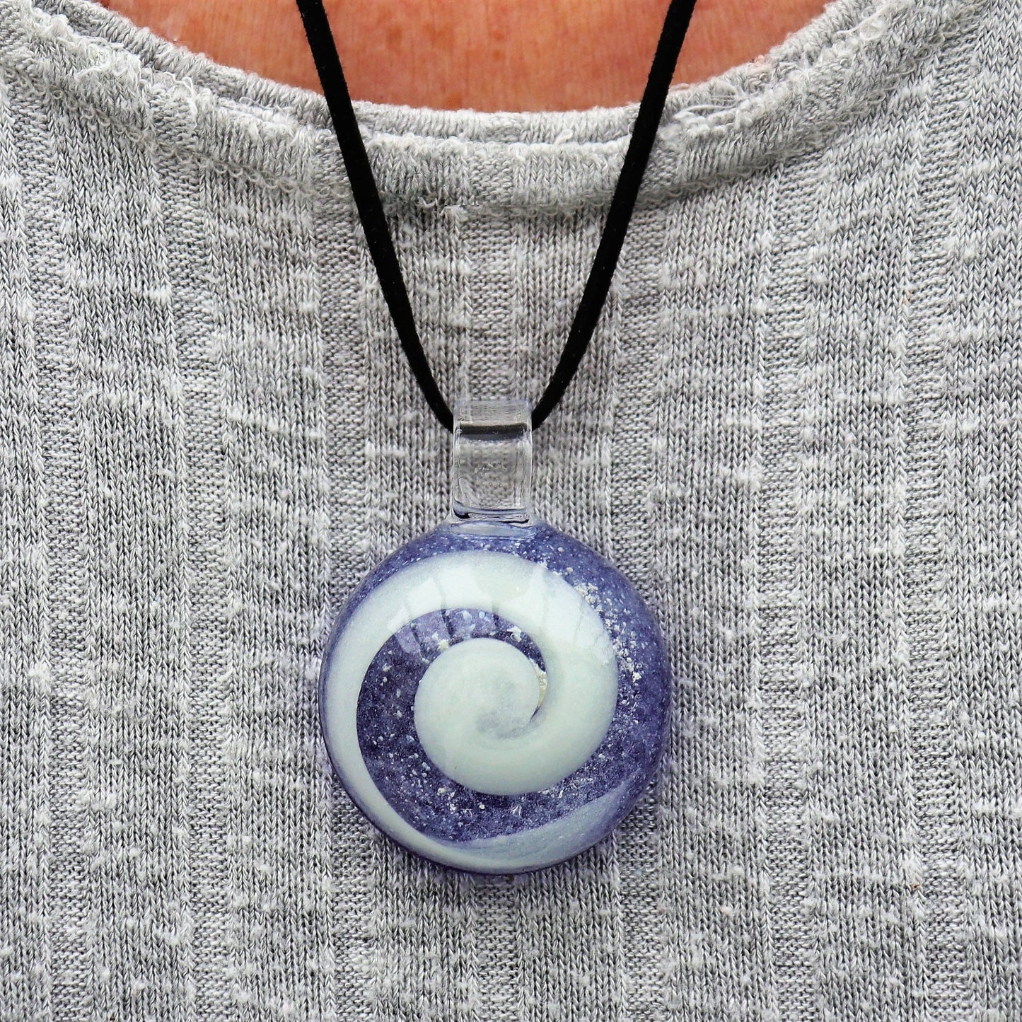 Glass Memorial Pendant "Celestial Sky" Glow in the Dark Glowing Celestial Memorial Pendant Handmade Glass Pendant Keepsake Memorial Arts